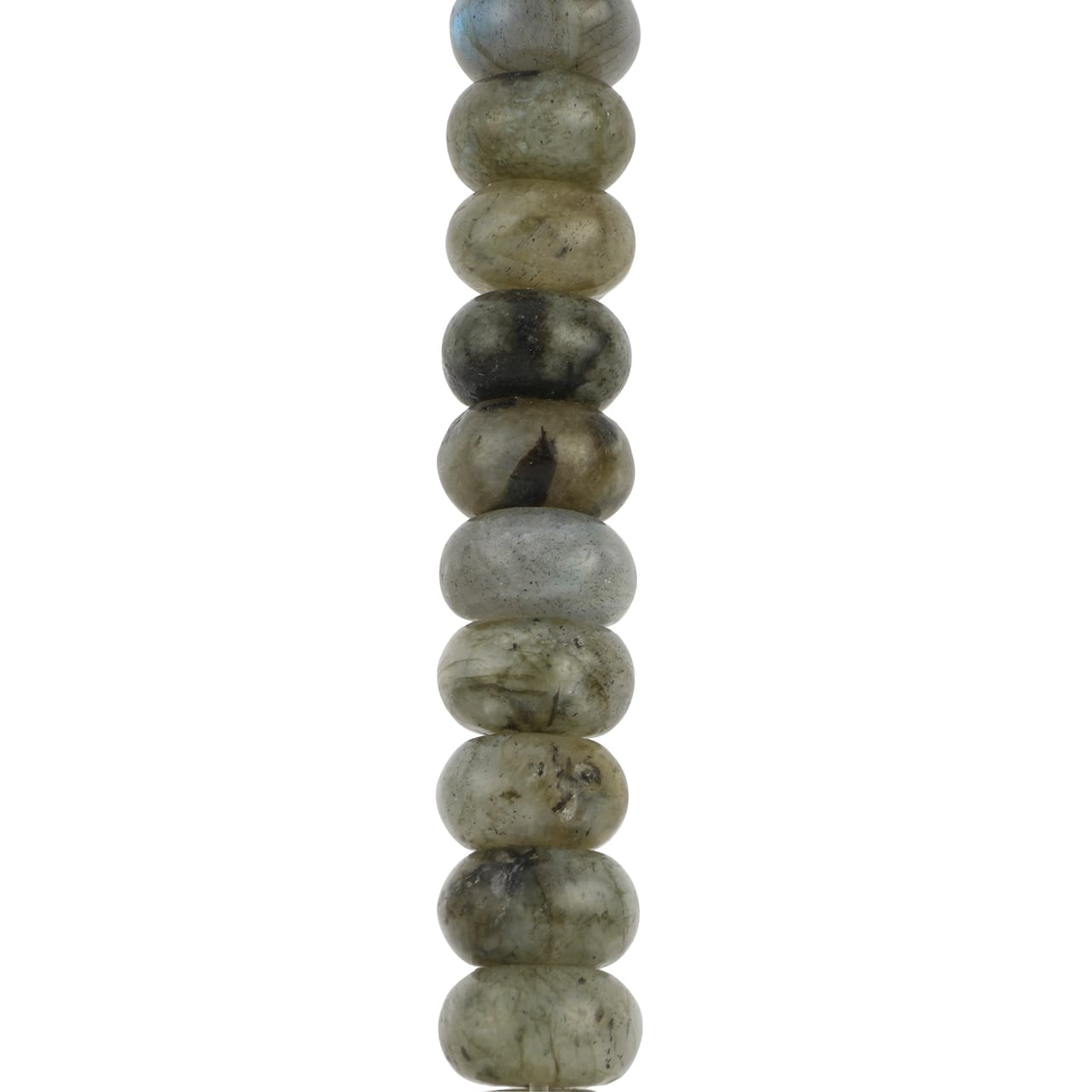 12 Pack: Green Labradorite Rondelle Beads, 8mm by Bead Landing™